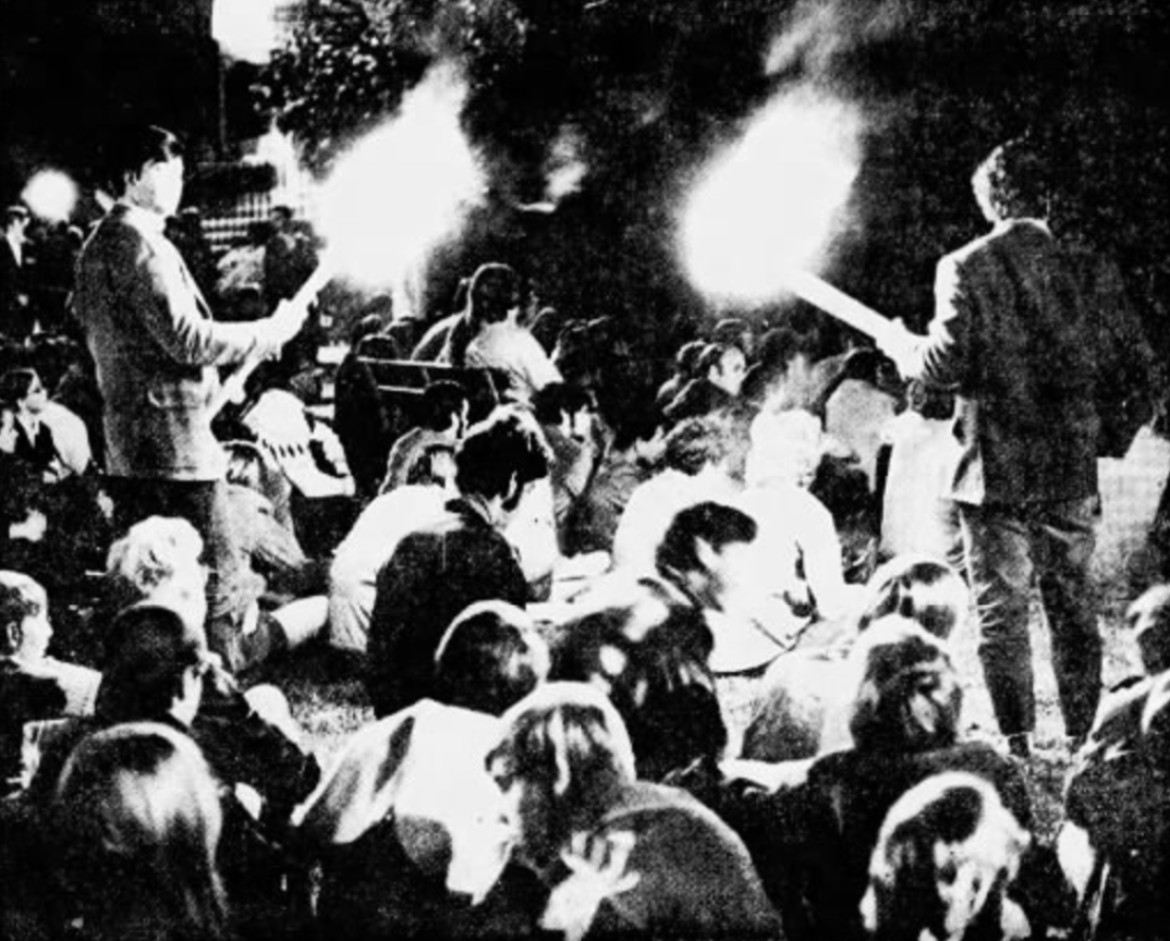 Vietnam protest at F&M 1969